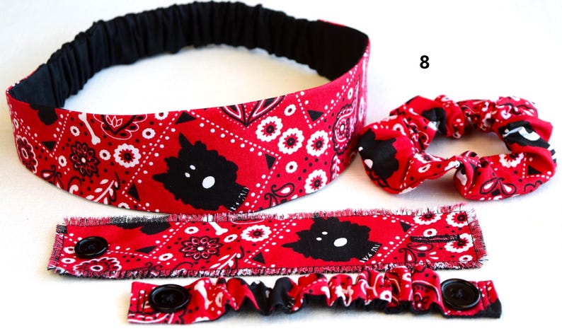 Headbands With or Without Buttons/Ear Savers/Medical Professionals/Scrunchies/Cloth Cuff Bracelets 8