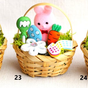 Miniature Easter Baskets 1:12 Scale, Dollhouse Easter Basket Miniatures ...