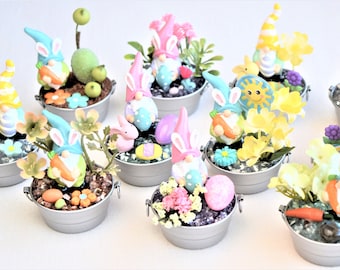 Easter Gnome Miniature Tub Scenes