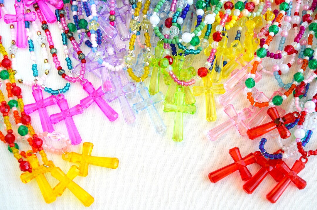 Colorful Cross Necklaces - Etsy