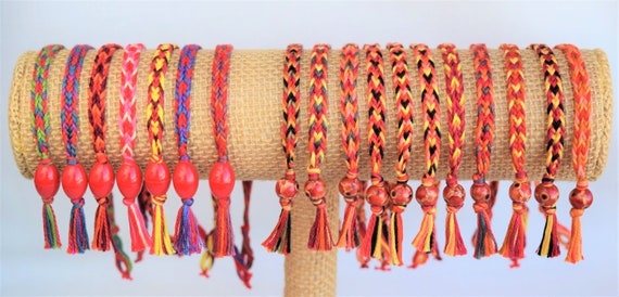 Multicolored Cotton Bracelets (Set of 20) - Solola Rainbow | NOVICA