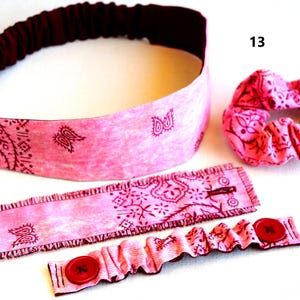 Headbands With or Without Buttons/Ear Savers/Medical Professionals/Scrunchies/Cloth Cuff Bracelets 13