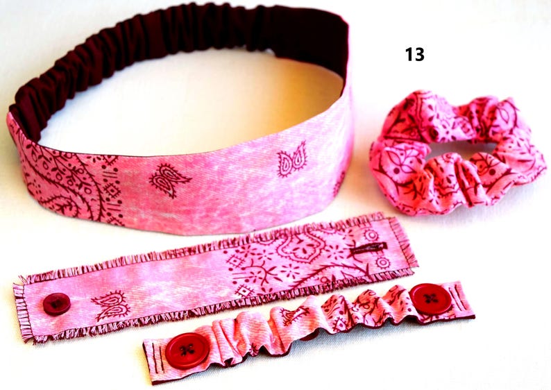 Headbands With or Without Buttons/Ear Savers/Medical Professionals/Scrunchies/Cloth Cuff Bracelets 13