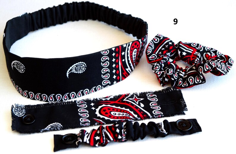Headbands With or Without Buttons/Ear Savers/Medical Professionals/Scrunchies/Cloth Cuff Bracelets 9