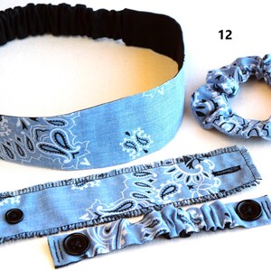 Headbands With or Without Buttons/Ear Savers/Medical Professionals/Scrunchies/Cloth Cuff Bracelets 12