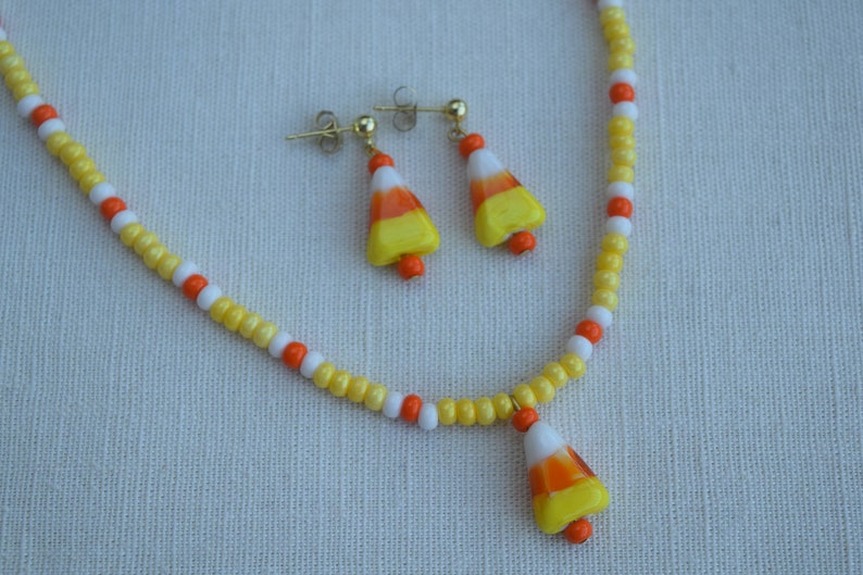 Halloween Candy Corn Jewelry Necklaces and Earrings Sets or Separates image 5