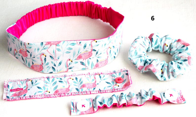 Headbands With or Without Buttons/Ear Savers/Medical Professionals/Scrunchies/Cloth Cuff Bracelets 6