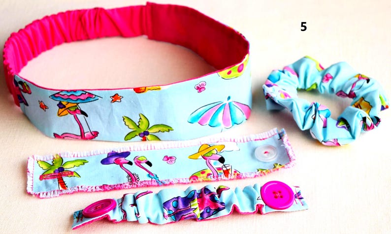 Headbands With or Without Buttons/Ear Savers/Medical Professionals/Scrunchies/Cloth Cuff Bracelets 5
