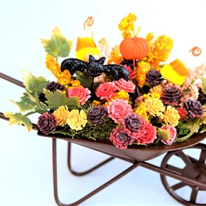 Halloween Flower Arrangements Glow In The Dark, Metal Tubs, Watering Cans, Wheel Barrows, Wagons, Pails Photo 10
