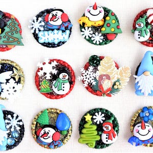 Weihnachtsschmuck, Kühlschrank-Magnete, Pin, magnetische Pin-Rücken, Rucksack-Clip, Schlüsselanhänger, einziehbare Rolle Ausweishalter mit Clip/Magnet