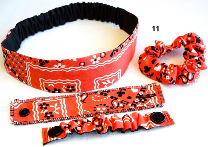 Headbands With or Without Buttons/Ear Savers/Medical Professionals/Scrunchies/Cloth Cuff Bracelets 11