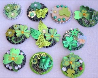 St Patrick's 3-D Pins, Magnetic Pin Backs, Refrigerator Magnets, Keychains, Backpack Clips, Retractable Reel Badge Holders and Necklaces