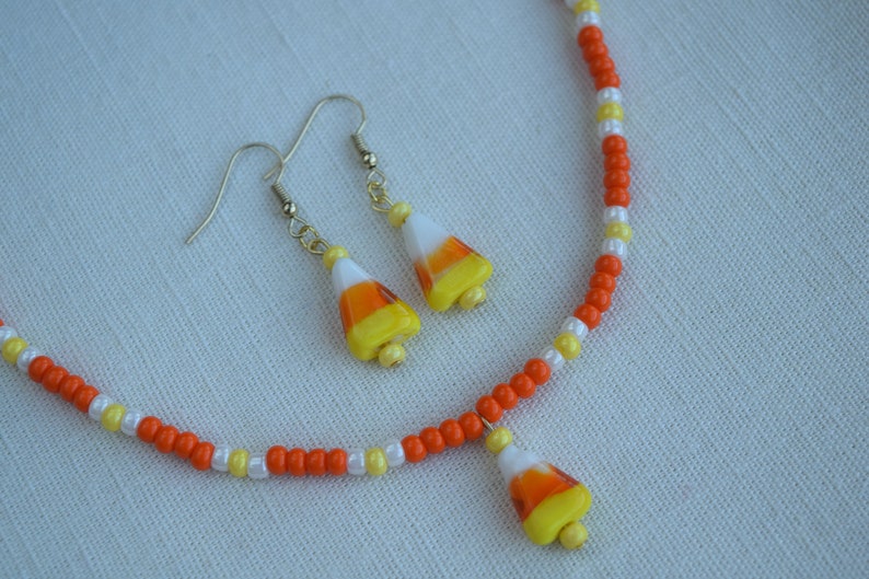 Halloween Candy Corn Jewelry Necklaces and Earrings Sets or Etsy