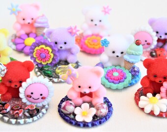 Mother's Day Miniature Figurine Scenes - Bears, Hearts, Love