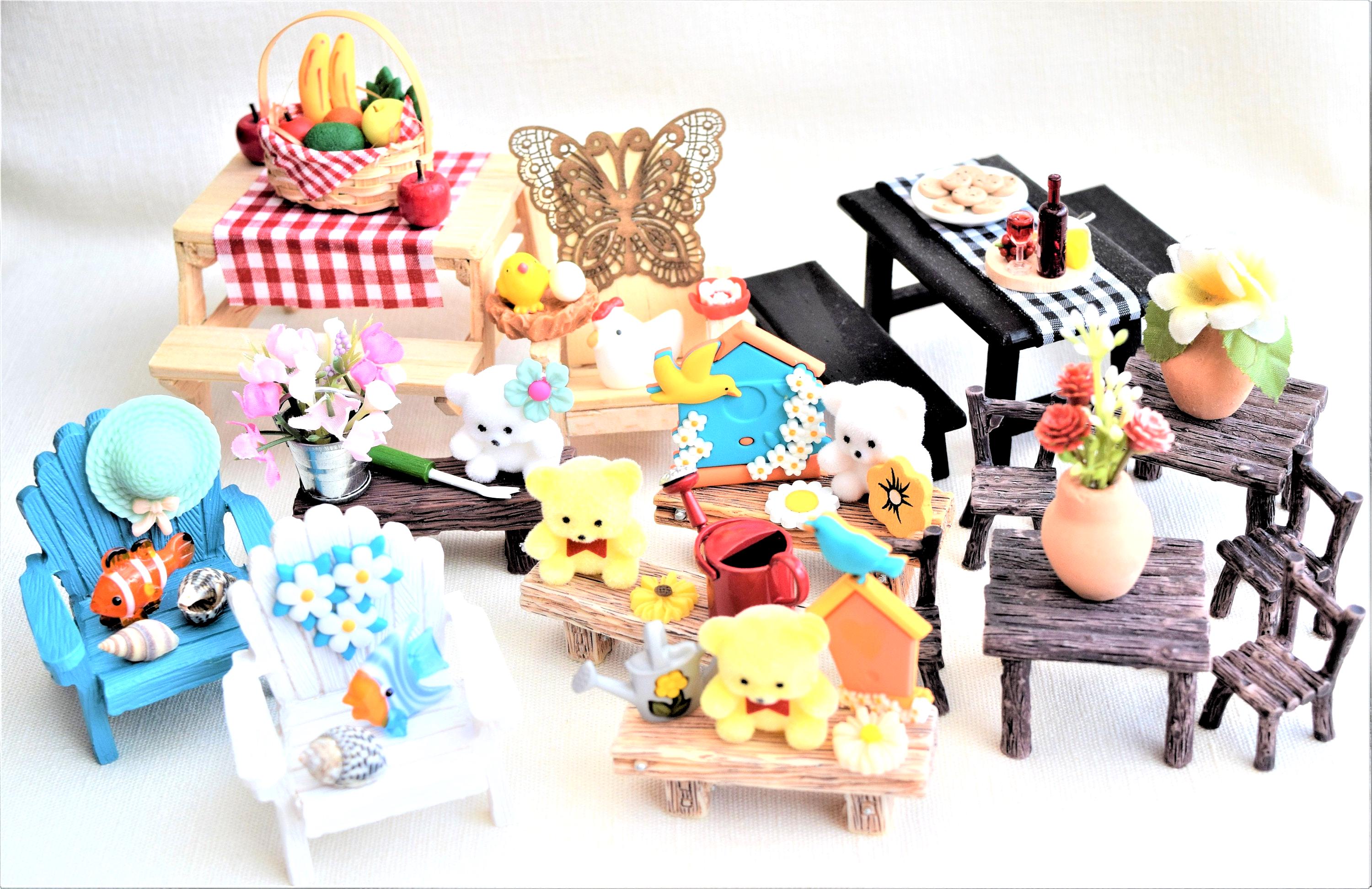 Miniature Picnic Tables Adirondack Chairs Rustic Tables Chairs and Benches