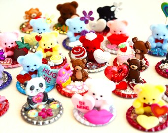 Valentine&#39;s Miniature Figurine Scenes - Bear, Hearts, Love and Valentines