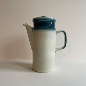 Mid Century Wedgwood Blue Pacific Coffee Pot: Late 60's design