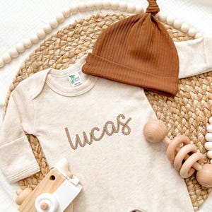 Embroidered Baby Boy Coming Home Outfit, Custom Baby Romper, Personalized Baby Boy Coming Home Romper, Hospital Outfit Baby Boy Shower Gift,