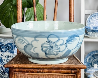 Gorgeous XL Chinoiserie Floral Bowl (Ships in Approx. 2 Weeks)