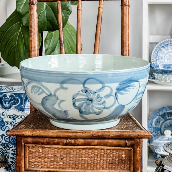 Gorgeous XL Chinoiserie Floral Bowl (Ships in Approx. 2 Weeks)