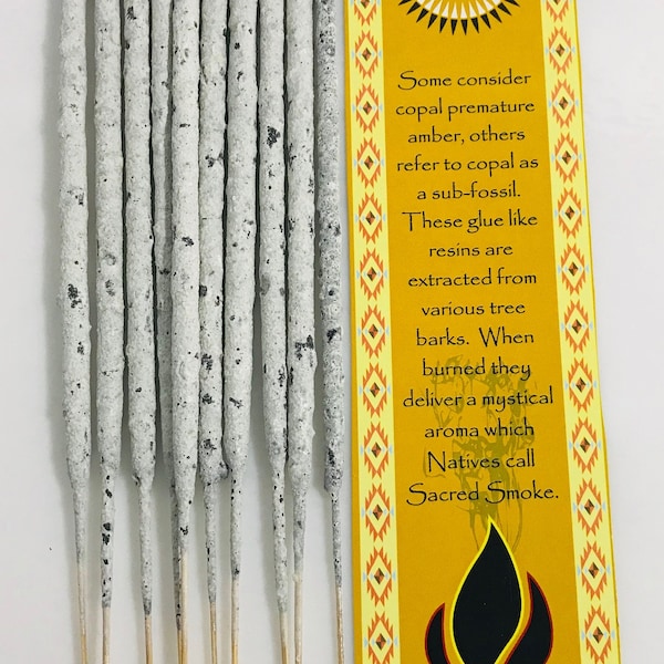 Copal Incense Sticks,  100% white copal hand rolled by Native Pueblo, Native family owned