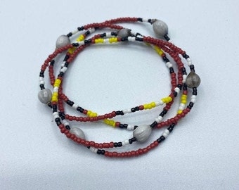 Cherokee Tear Necklace "Seminole Colors"