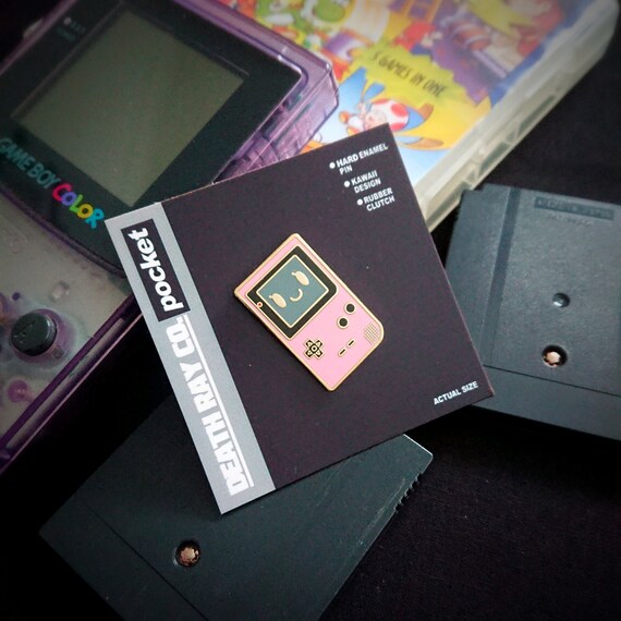 Pink Game Boy Enamel Pin Retro Video Games 90s Hard Etsy