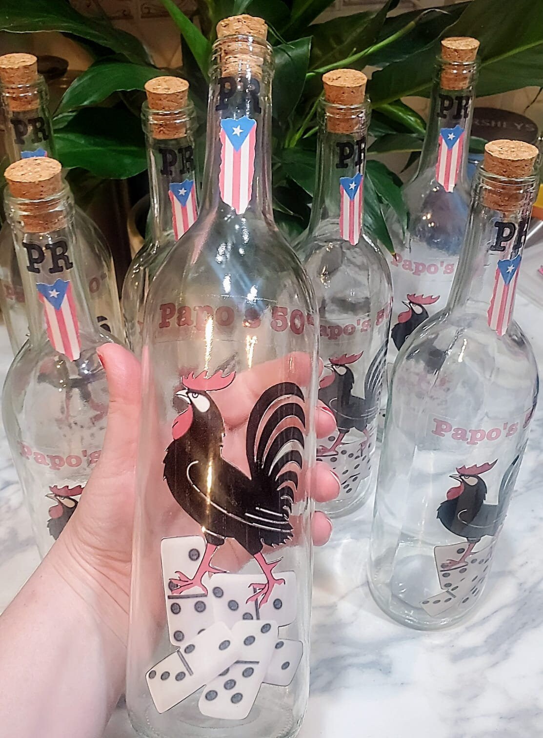 Puerto Rico Decorated Boricua Bottle Liquor Bottle Puerto Etsy