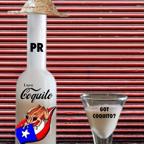 Puerto Rico Decorated Boricua Bottle Liquor Bottle Puerto Etsy