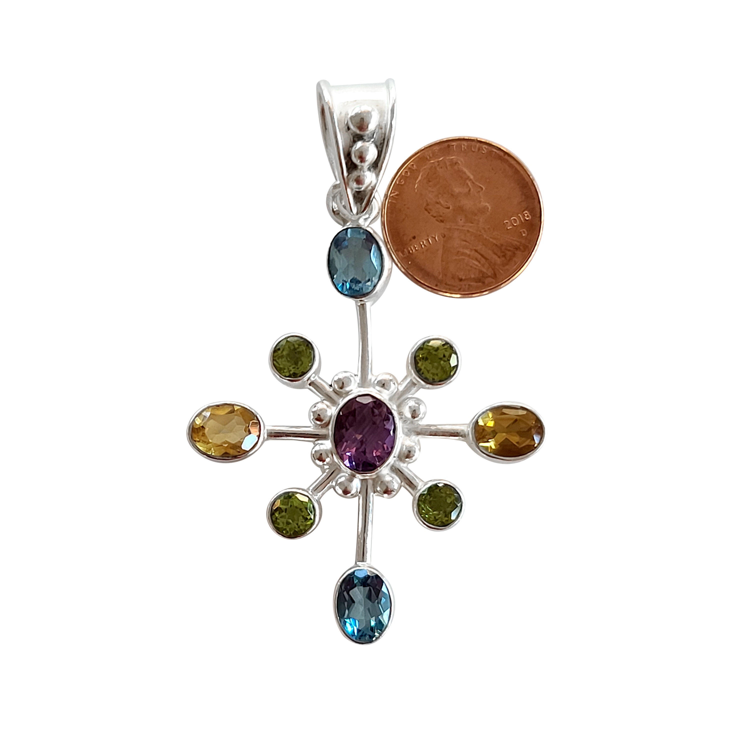 Blue Topaz Amethyst Peridot and Citrine 