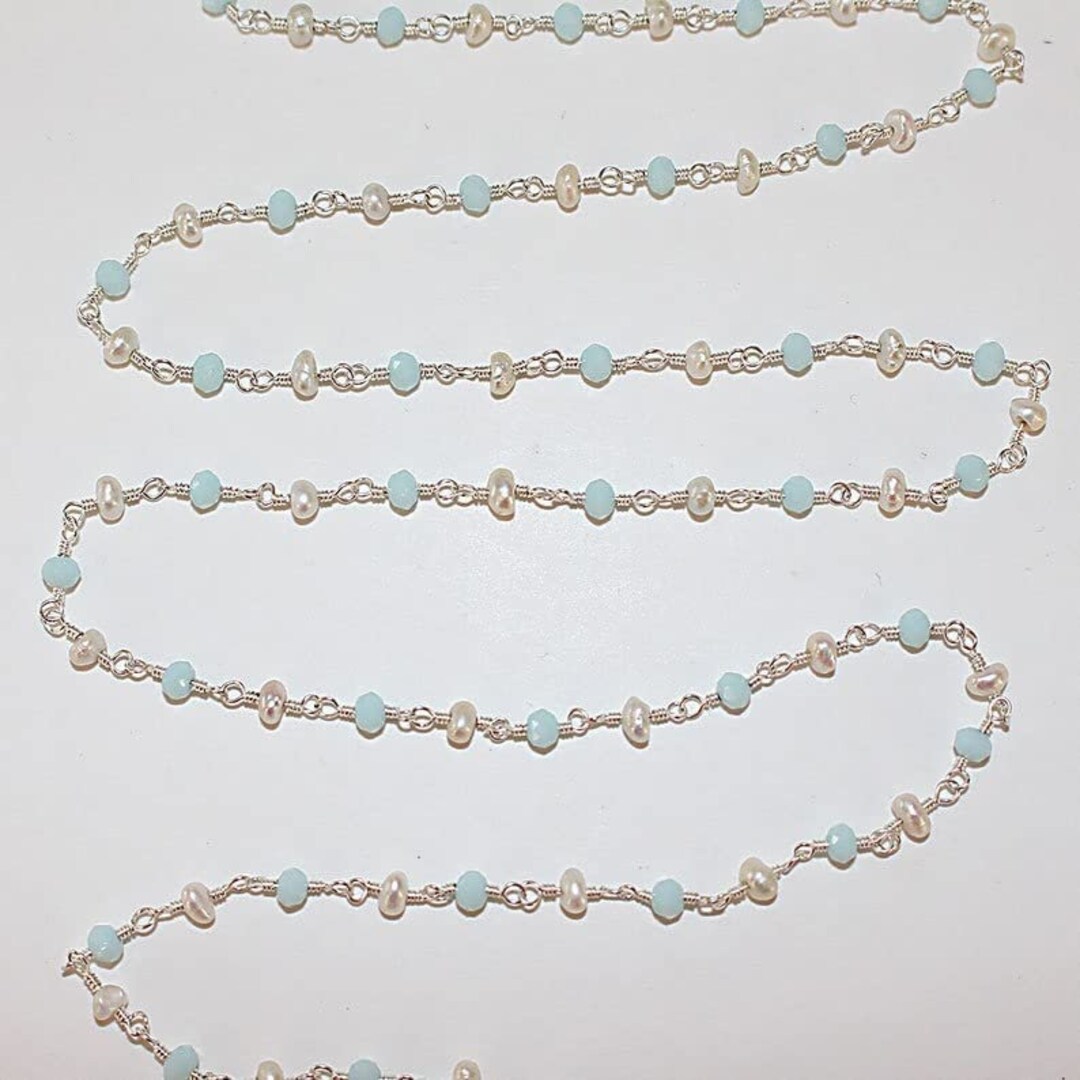 MAYAMAR 24K Gold Plated 8.5mm Amazonite Rondelle Bead Charm Necklace