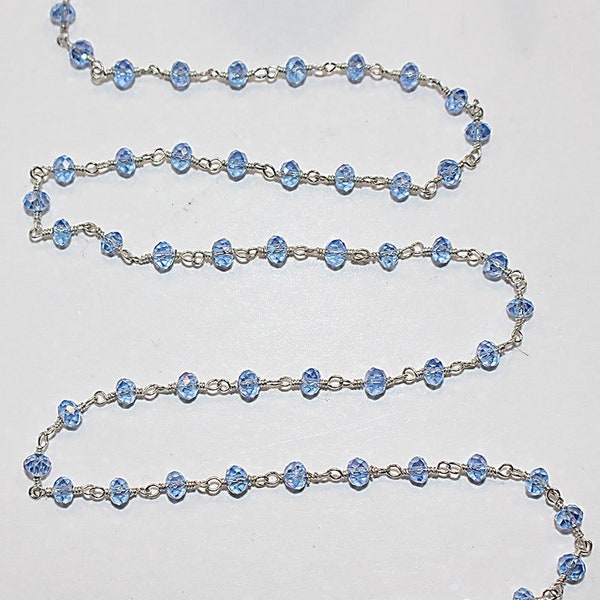 Tanzanite 3mm Beaded Handmade Rosary Chain 24K gold plated over silver Women Jewelry Making Necklace Chain Anklet Bracelet Wholesale Price