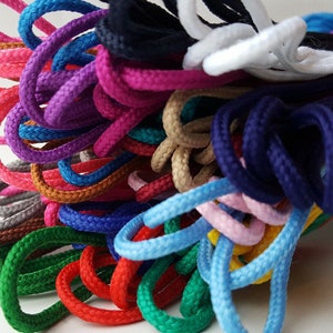 Fine Round Shoe Boot Laces Shoelaces 3mm Brogues Trainers Colours 45cm to 300cm