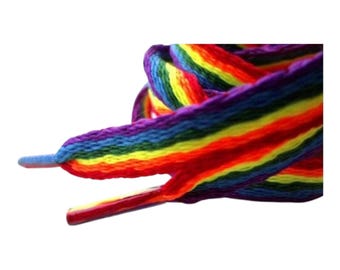 Regenboogveters Gay Pride Veelkleurige Platte 10 mm Schoenen Sneakers Schoenveters LGBTQ
