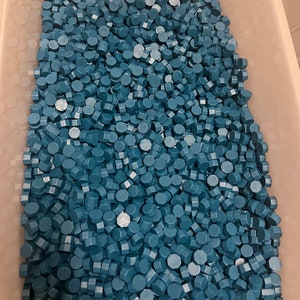 Green wax beads, teal wax beads, blue wax seal beads, green sealing wax, blue sealing wax