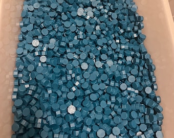 Green wax beads, teal wax beads, blue wax seal beads, green sealing wax, blue sealing wax