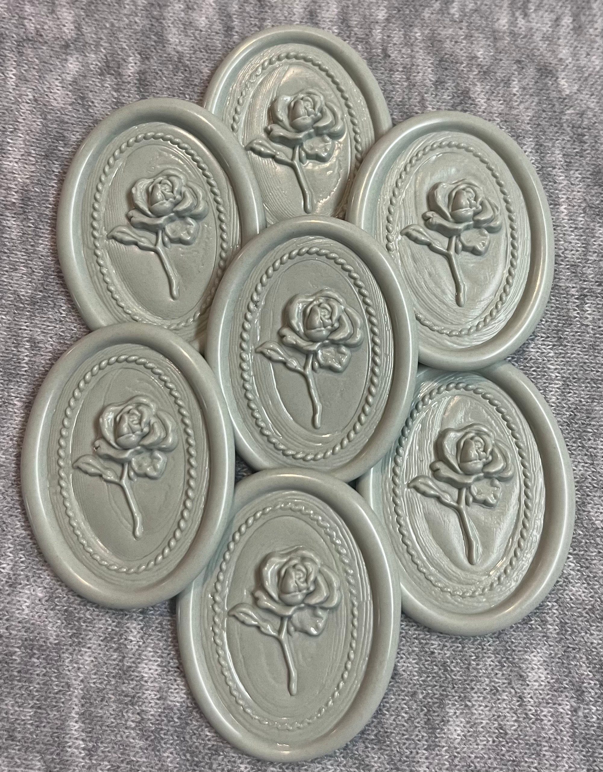 Rose wax seal stamps, white rose seal, rose wax seal, floral wax seal, botanical wax seal, white rose stamp, rose envelope stamp, wax stamps