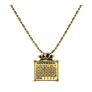 Personalized &quot;Your Special Day&quot; Pendant Crown Calendar Charm Necklace (Ball chain included) - Birthday Gift him or her - Anniversary Gift