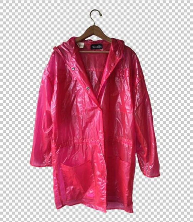 hot pink rain coat