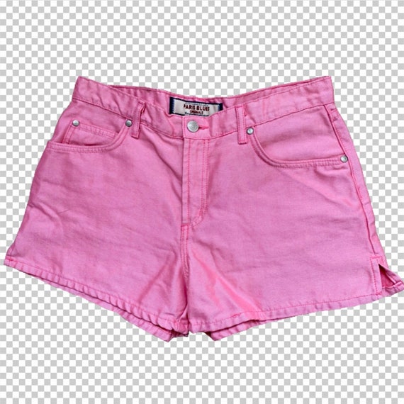 pink shiny shorts