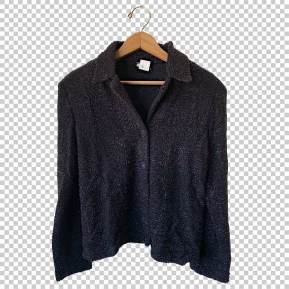 silver glitter cardigan