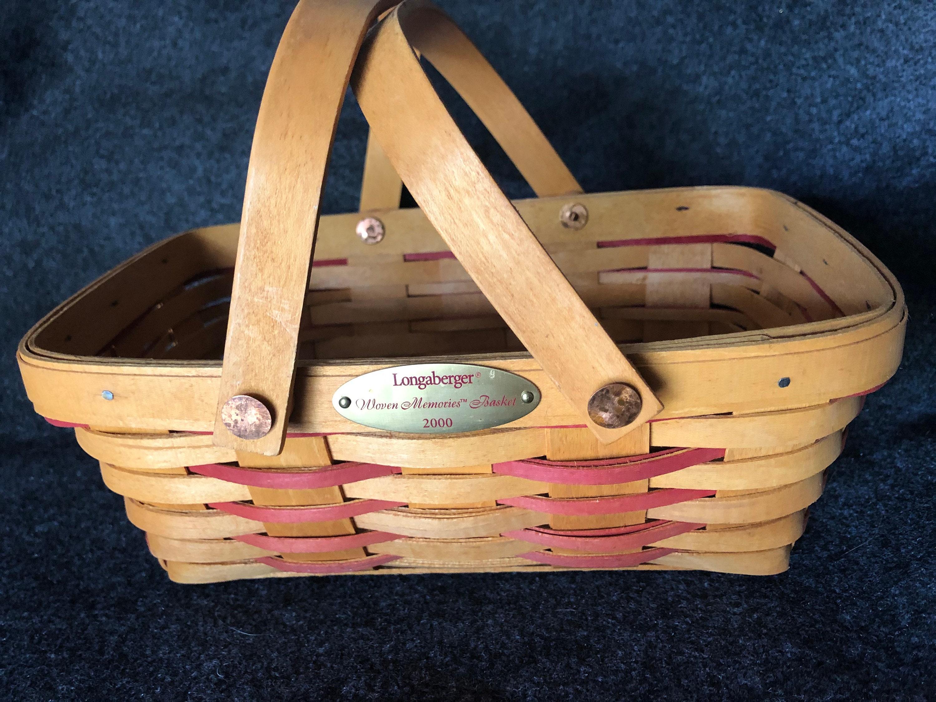 Longaberger Woven Memories Basket Signed 2000 Etsy