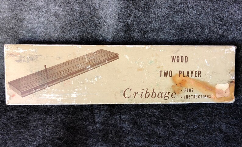 Vintage Wooden Cribbage Board Made in Japan, Two Player - Etsy