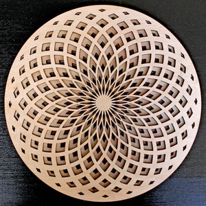 Torus Fade 10" Three Layer Wood Wall Art - Living Room Home Decor Laser Cut Maple Birch Walnut Meditation Circular Sacred Geometry