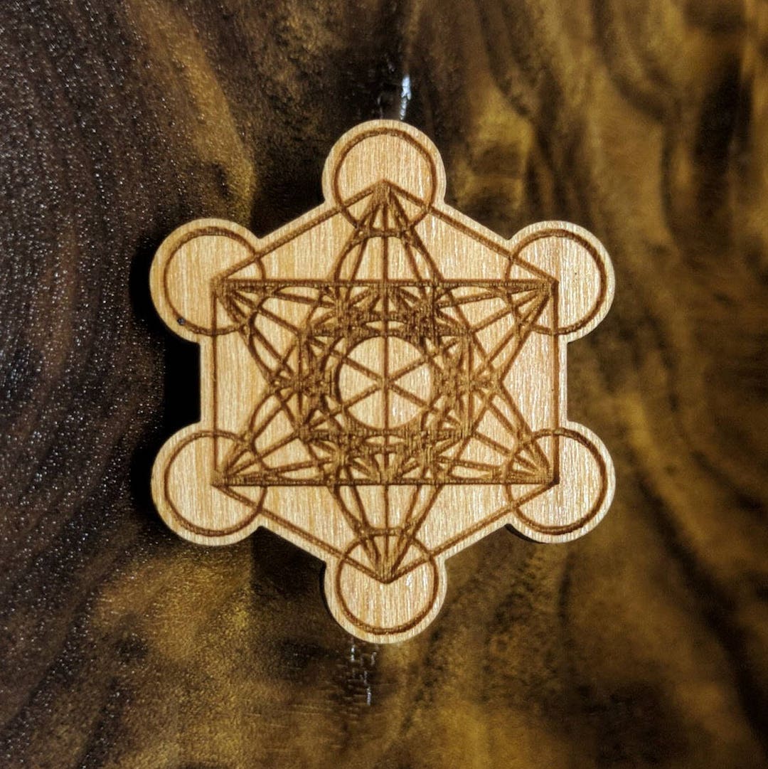 Metatron's Cube Hardwood Hat Pin Metatron Fruit of Life Etsy