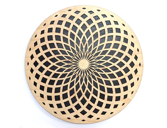 アート・デザイン・音楽 THE WOOD AND THE GRAVER The Great Wave, 3D Illusion Wood Laser Engraving Japanese