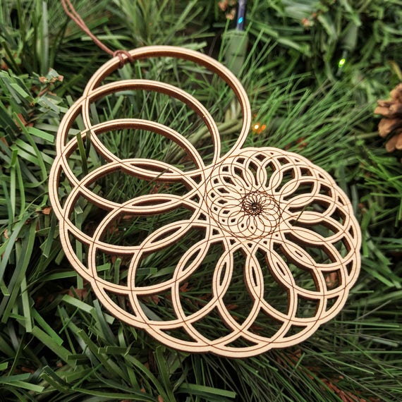 Nautilus Holiday Ornament Sacred Geometry Symbol Shell Laser Etsy