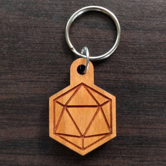 Wooden Dice Keyring