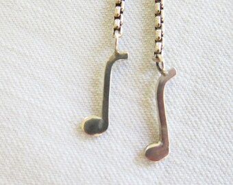 Note Chain Sterling Silver Necklace