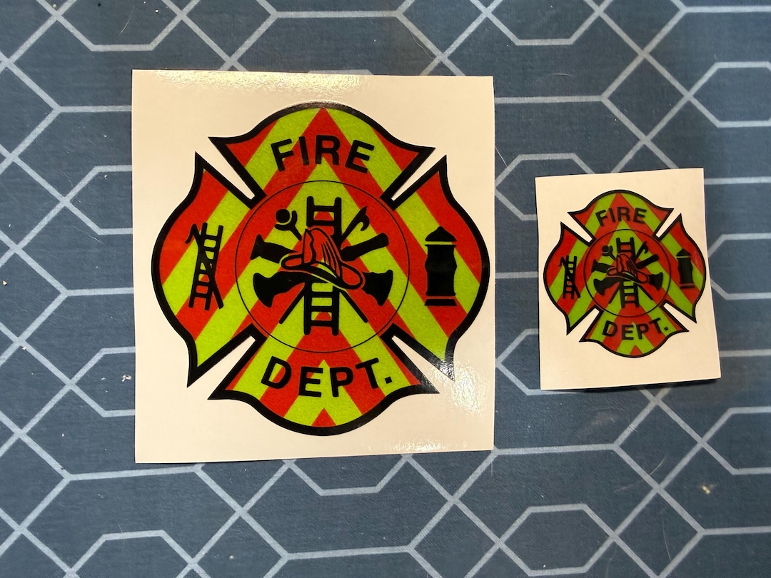 TWO Fire Department Firefighter EMT EMS Decal 3M Vinyl Sticker - Etsy